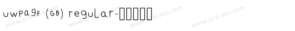 UWPA9F (GB) Regular字体转换